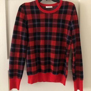 Equipment Red Plaid Sweater